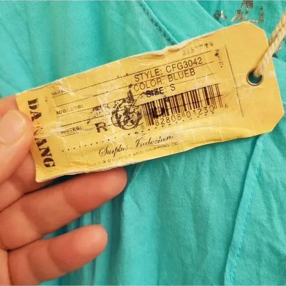 New with tags Da-Nang blue short sleeves tee size S - Picture 6 of 7